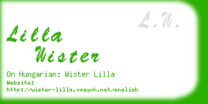 lilla wister business card